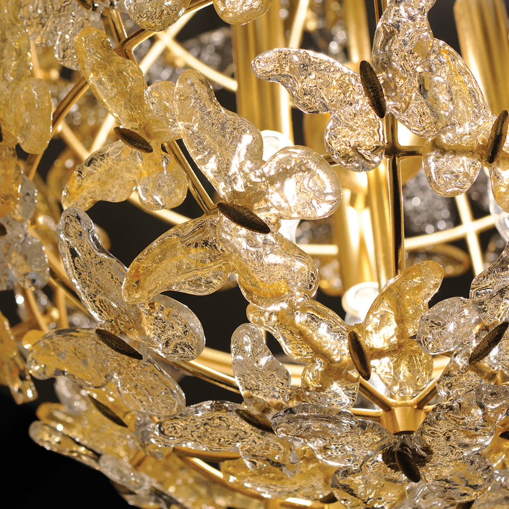 Milan Pendant 32" - Gold Leaf