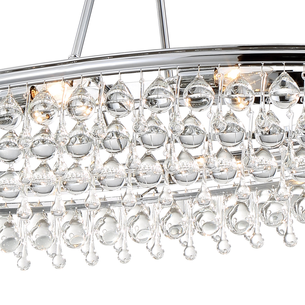 Calypso 8 Light Oval Chandelier