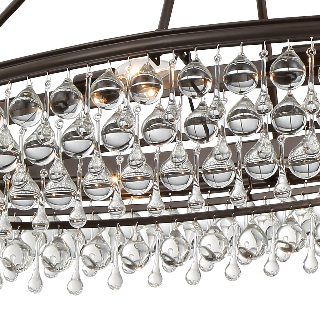 Calypso 8 Light Oval Chandelier