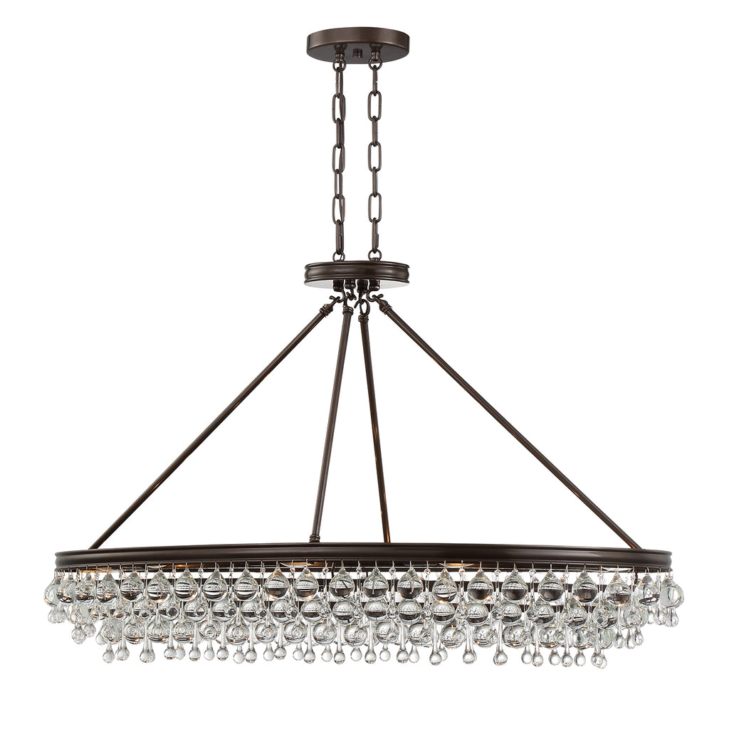 Calypso 8 Light Oval Chandelier