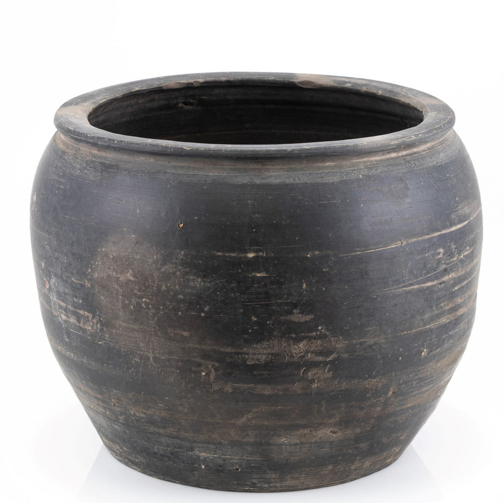 Vintage Pottery Rice Jar M