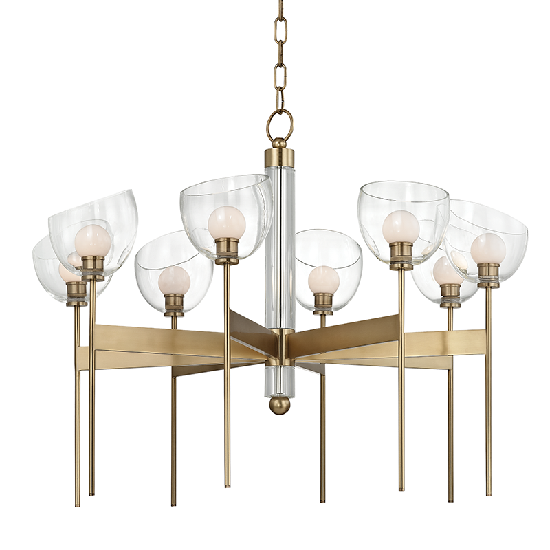 Davis Chandelier 33" - Aged Brass