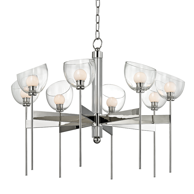 Davis Chandelier 33" - Polished Nickel