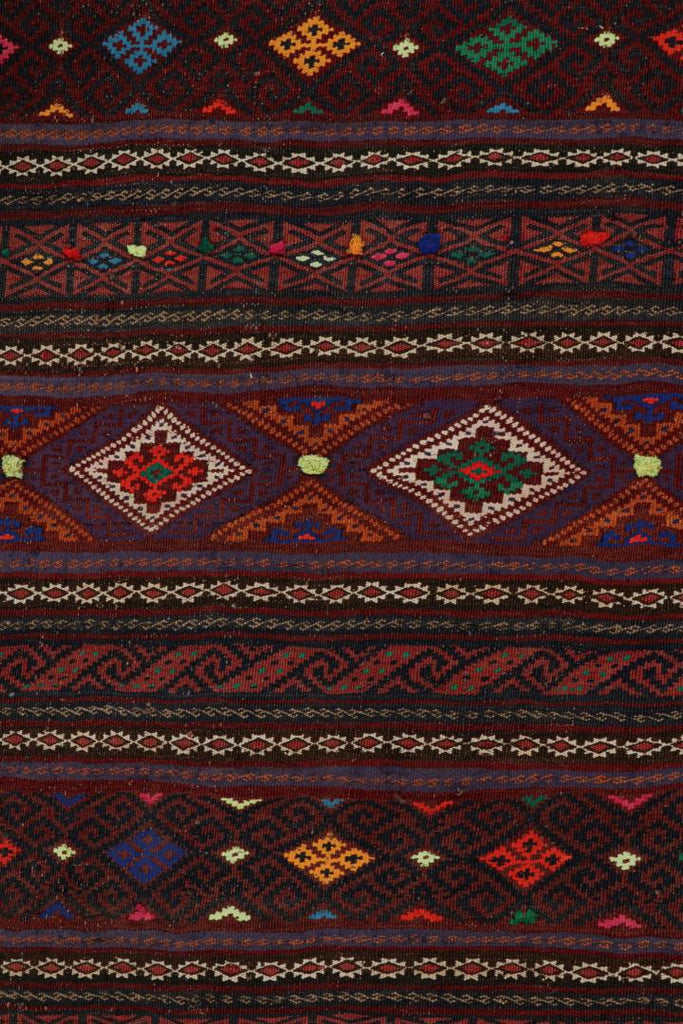 Vintage Balouch Persian Rug In Polychromatic Pattern 5x6