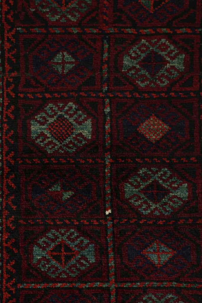 Vintage Balouch Persian Rug In Polychromatic Patterns 2x4