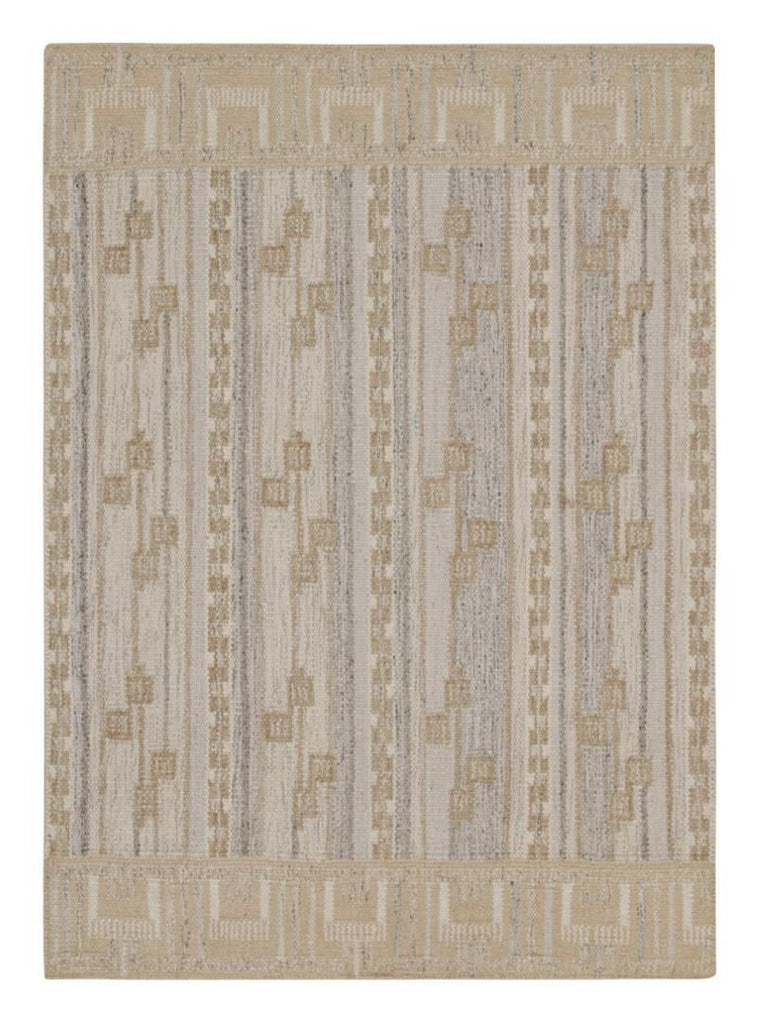 Scandinavian Rug In Greige & Off White Patterns