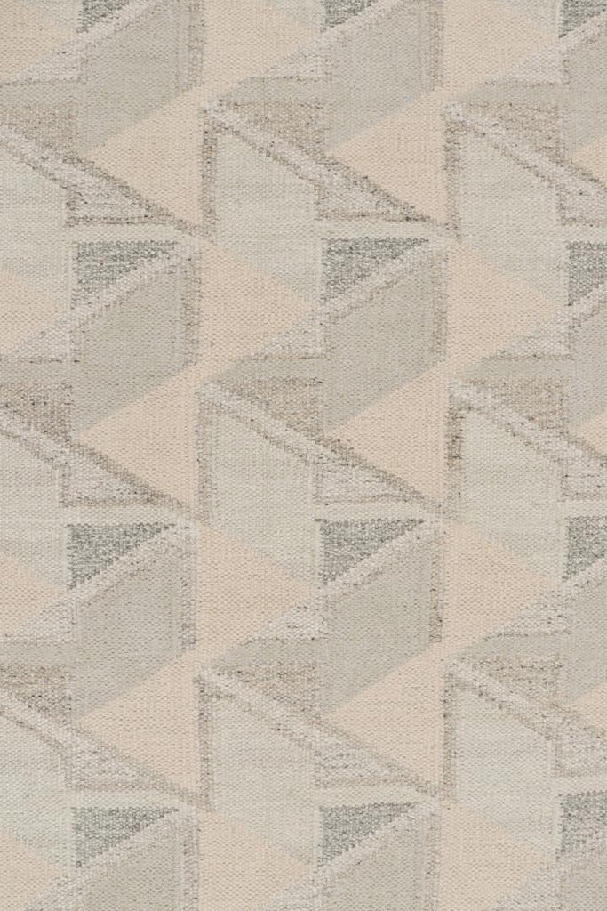 Scandinavian Style Kilim In Gray Beige White Patterns