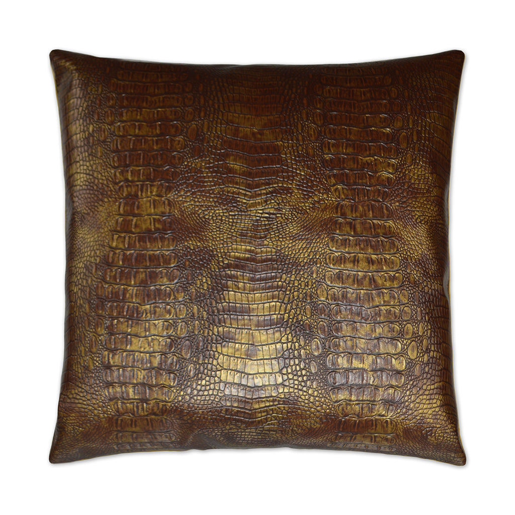 Gilded Gator Pillow