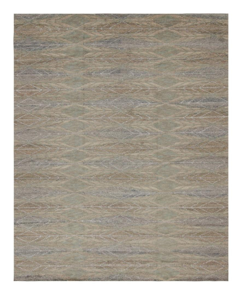 Scandinavian Rug In Beige Brown & Gray Geometric Patterns