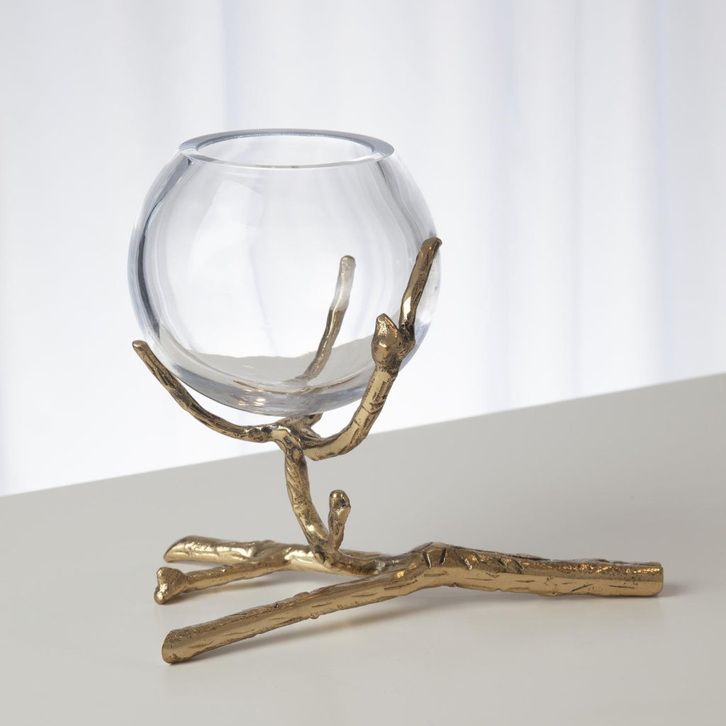 Twig Vase Holder, Brass