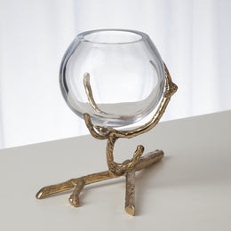 Twig Vase Holder, Brass