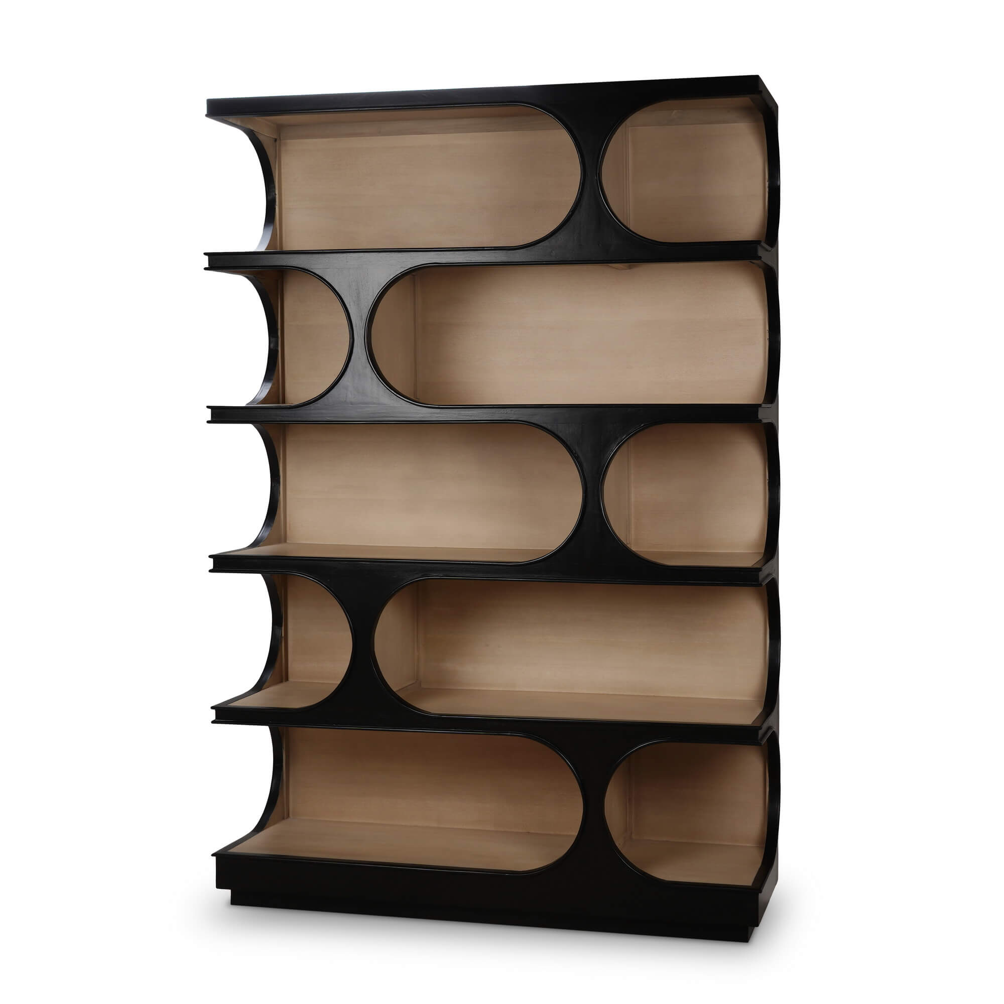 Vannes Crescent Bookcase Batavia Black