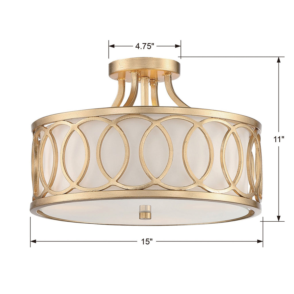 Libby Langdon Graham 3 Light Semi Flush