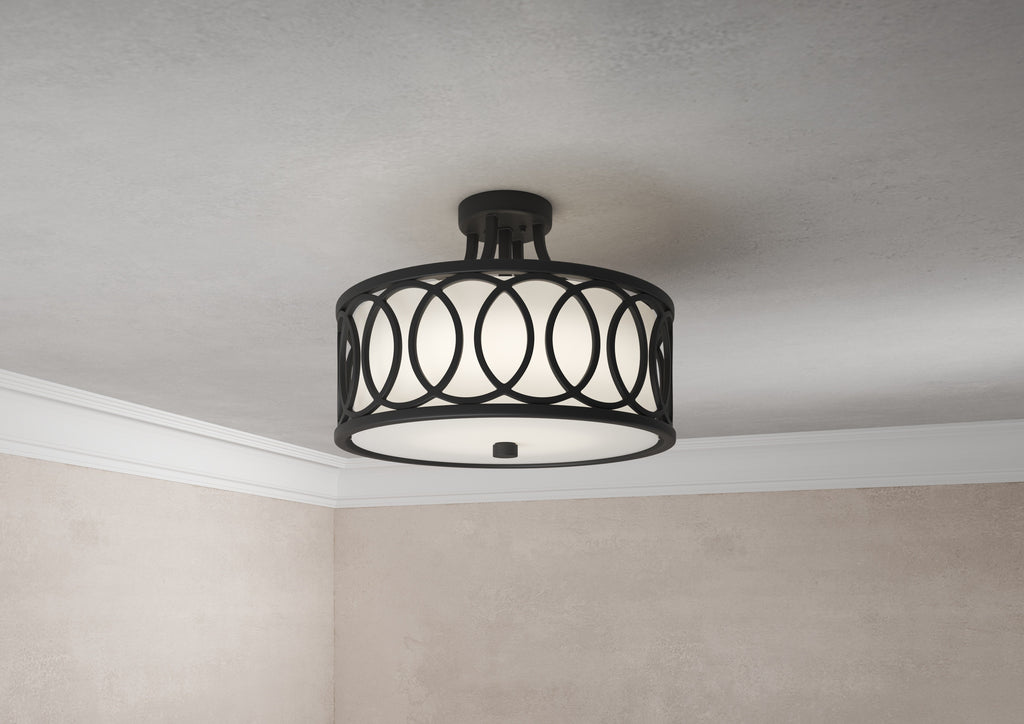 Libby Langdon Graham 3 Light Semi Flush