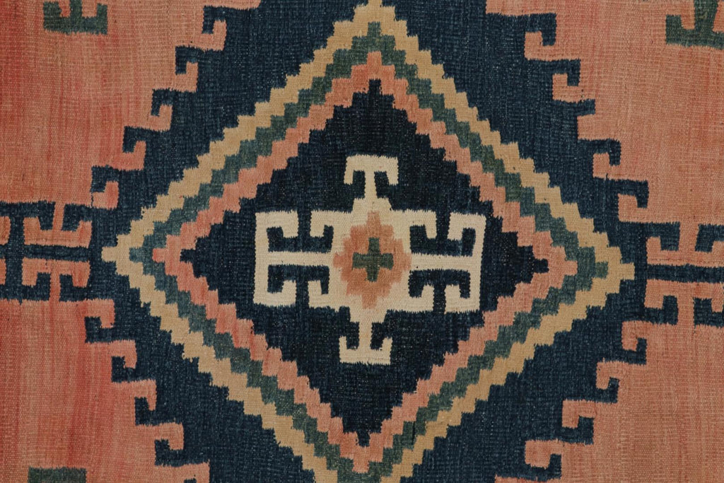 Vintage Persian Sofreh Kilim And Square Rug With Medallions