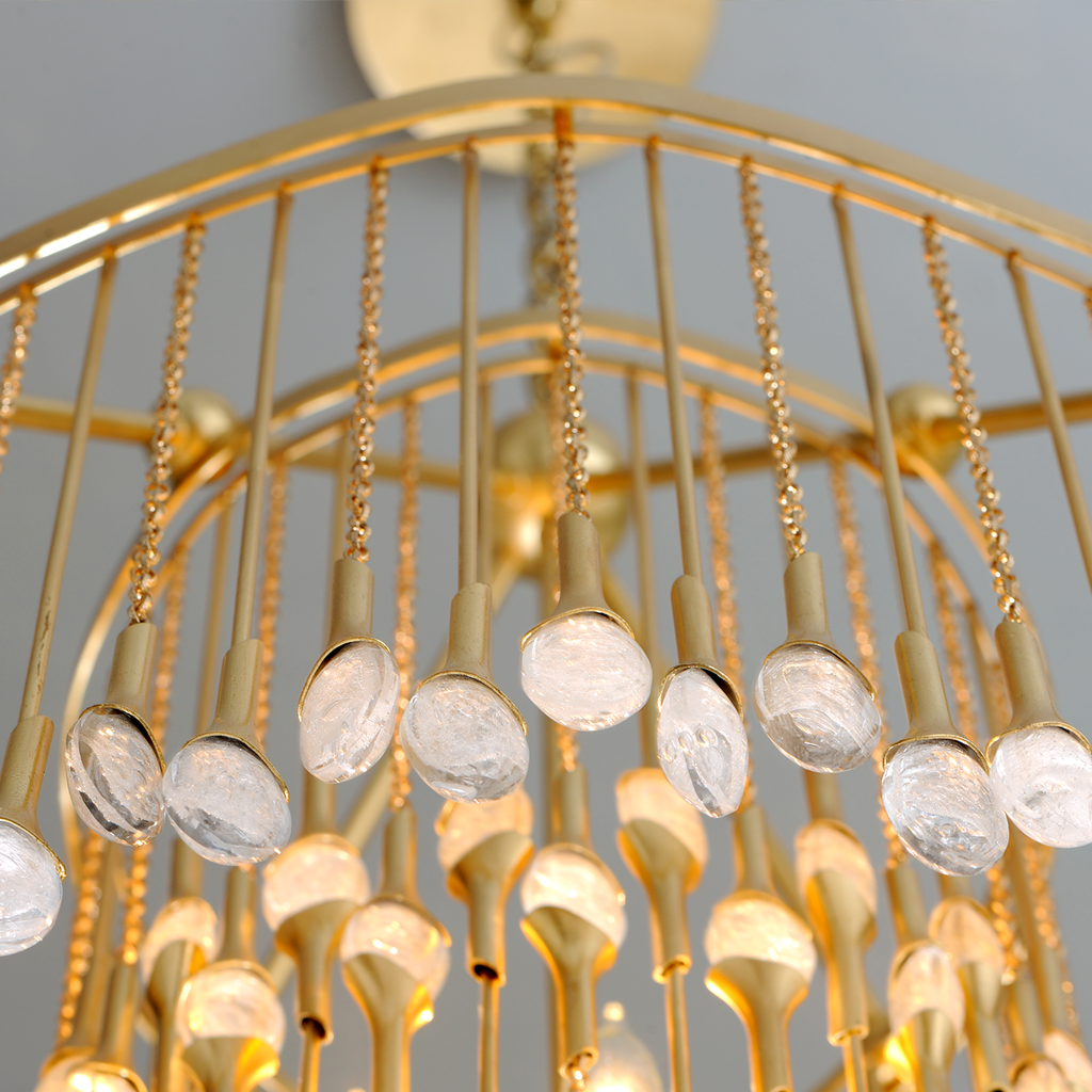 Kiara Chandelier 55" - Gold Leaf