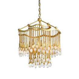 Kiara Chandelier 25" - Gold Leaf