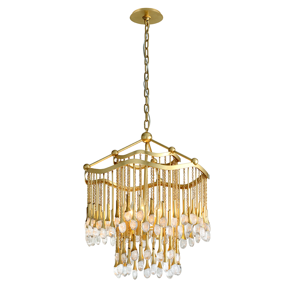 Kiara Chandelier 25" - Gold Leaf