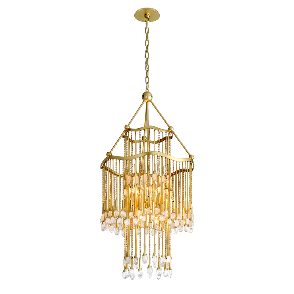 Kiara Chandelier 45" - Gold Leaf