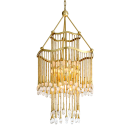 Kiara Chandelier 45" - Gold Leaf