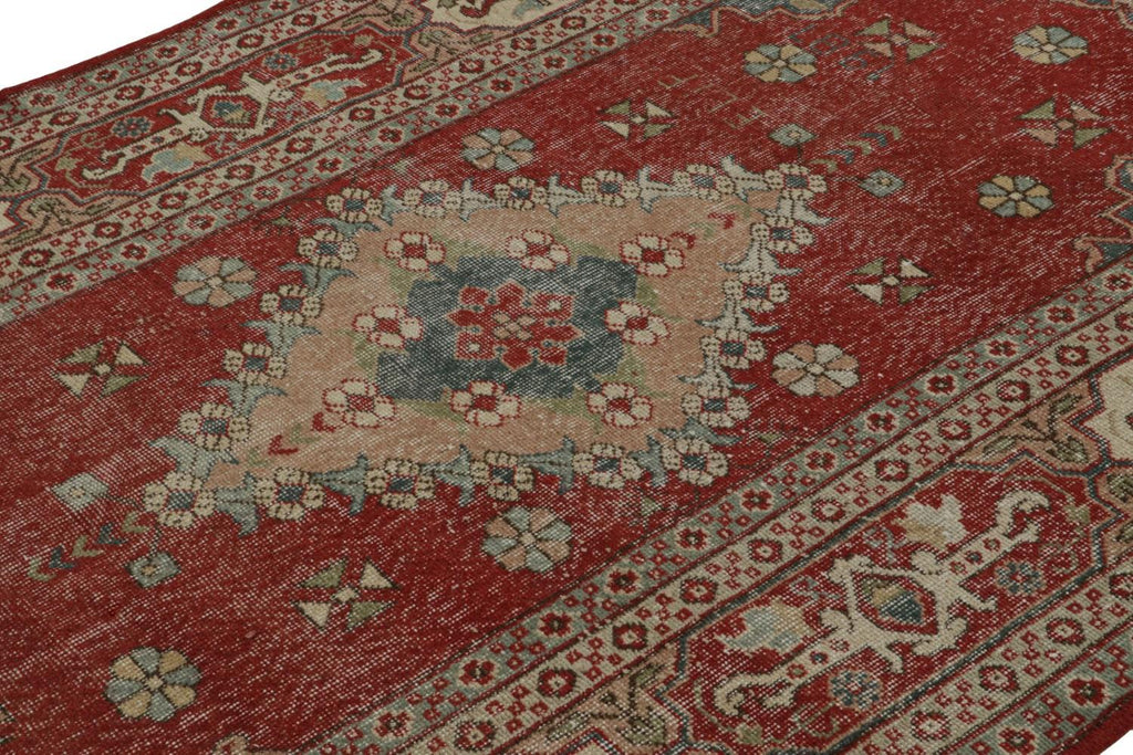 Vintage Zeki Muren Persian Inspired Rug In Beige Brown