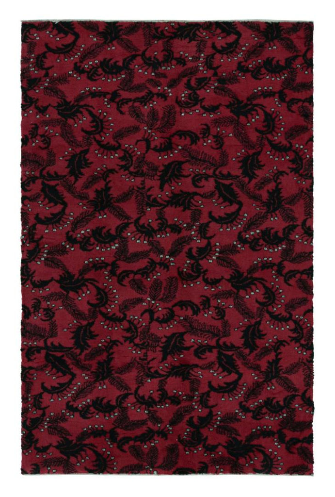 Vintage Zeki Muren Rug In Red With Abstract All Over Pattern