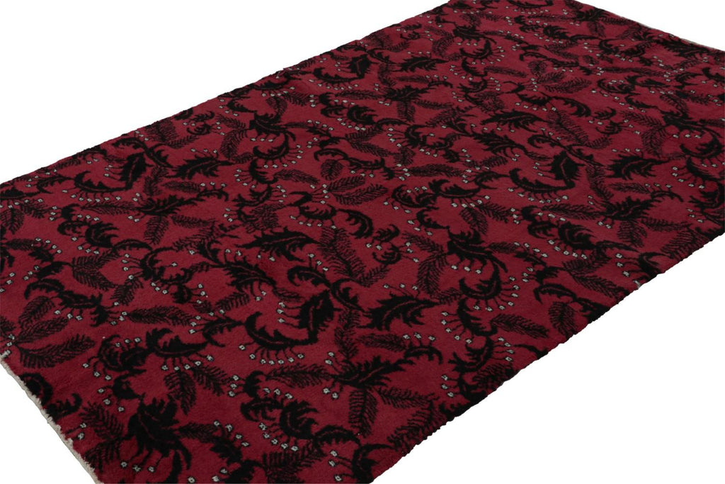 Vintage Zeki Muren Rug In Red With Abstract All Over Pattern