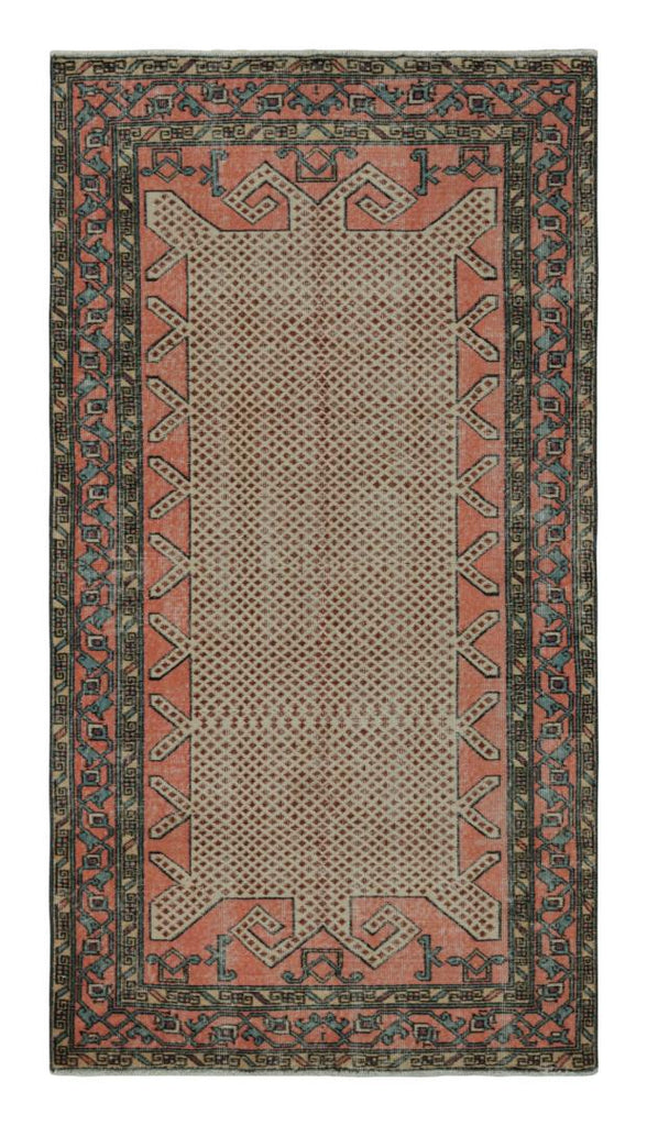 Vintage Zeki Muren Rug In Tones Of Red & Gold