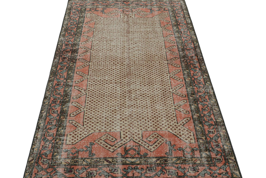 Vintage Zeki Muren Rug In Tones Of Red & Gold