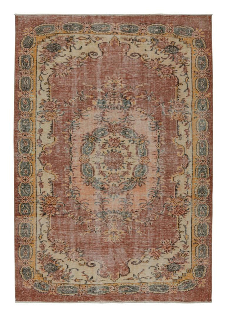 French Savonnerie Inspired Vintage Zeki Muren Rug