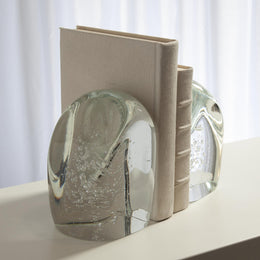 Chunk Bookends : Chunk Bookends (Clear with Bubbles)