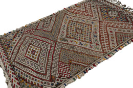 Vintage Zayane Moroccan Rug With Geometric Patterns 4x6