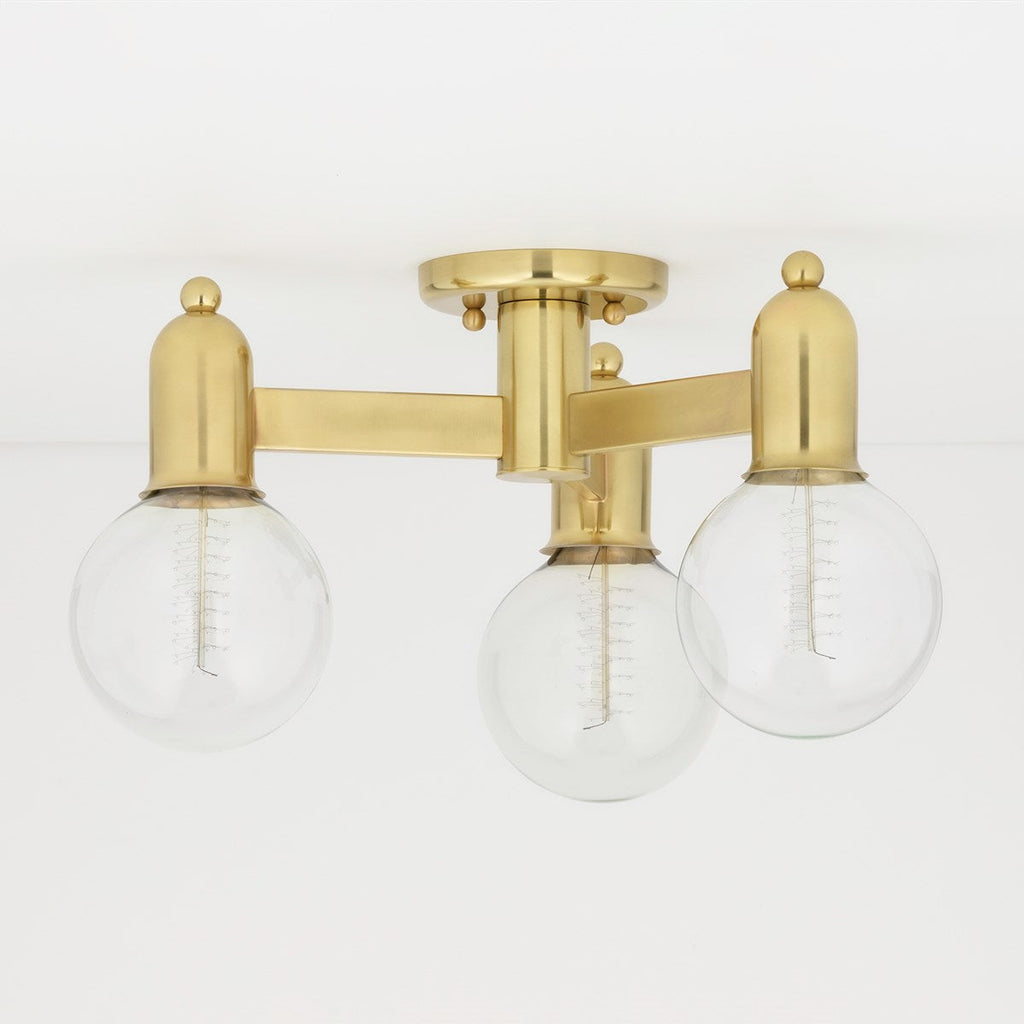 Bryce Semi Flush - Aged Brass