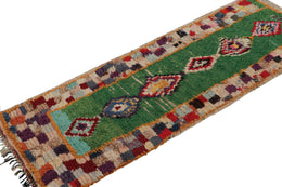 Vintage Azilal Moroccan Rug With Colorful Geometric Patterns