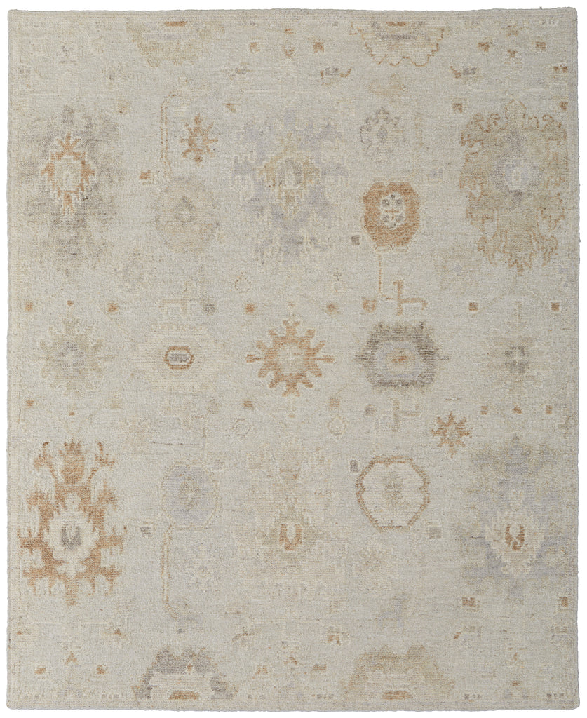 Grafton Transitional Floral Botanical Tan Ivory Orange Area Rug (7'9" x 9'9")