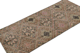 Vintage Zeki Muren Runner With Allover Tribal Geometric Patterns