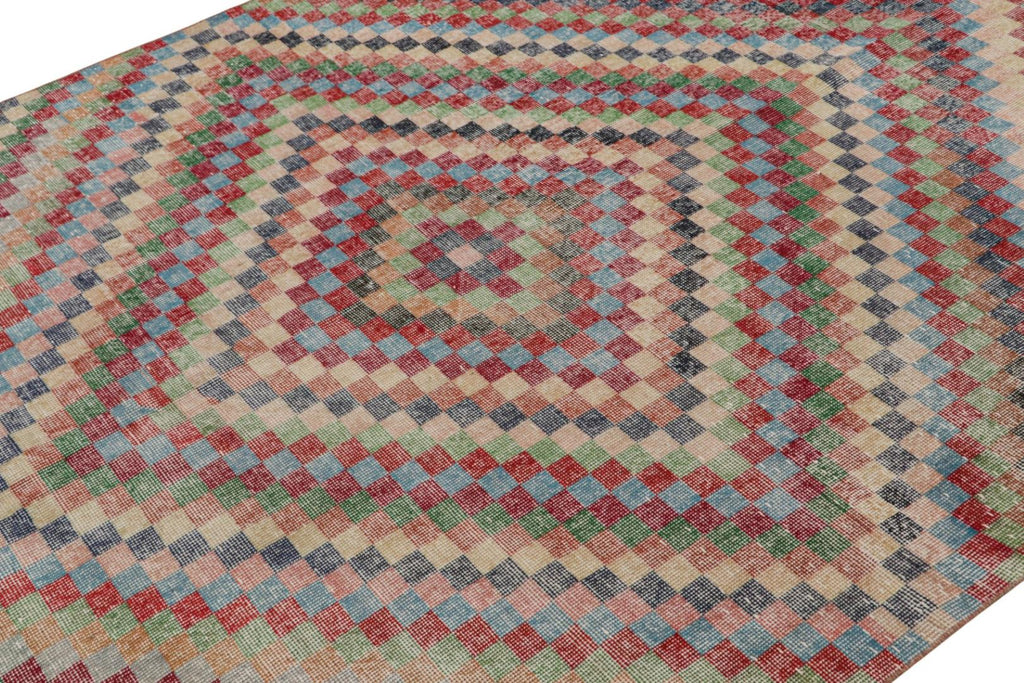 Vintage Zeki Muren Art Deco Rug With Geometric Patterns In Wool 6x9