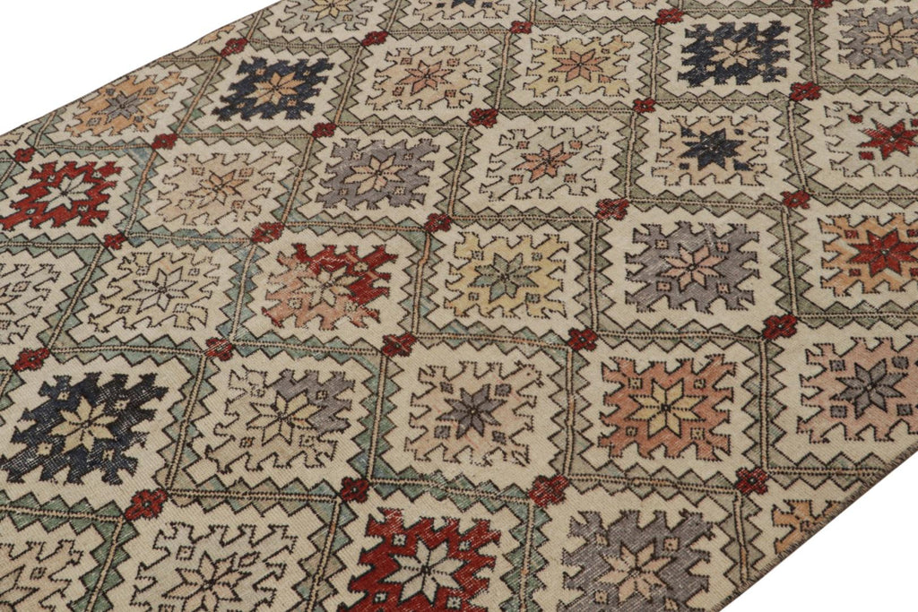 Vintage Zeki Muren Art Deco Rug With Geometric Patterns 5x9