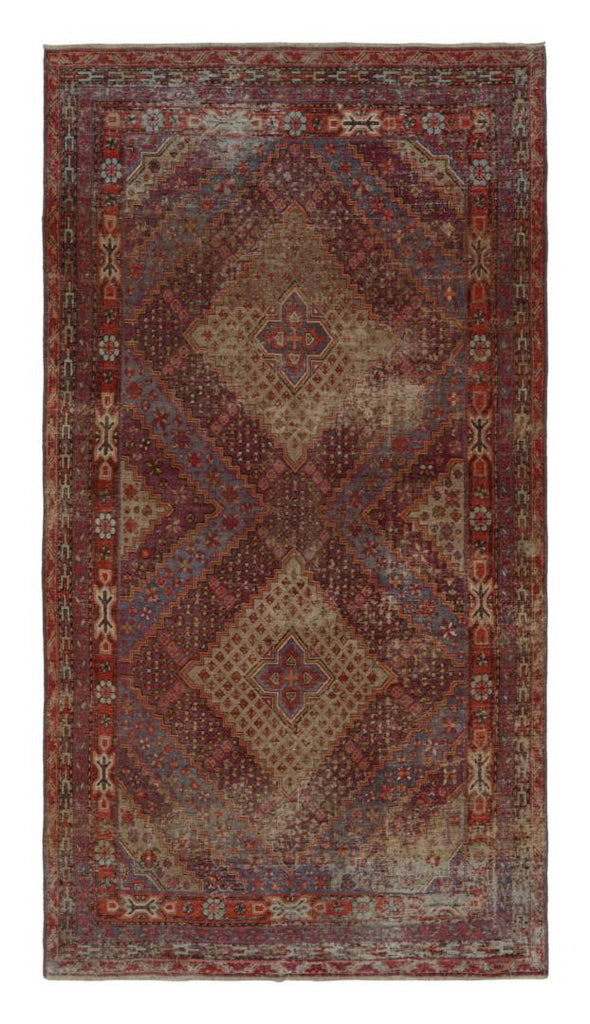 Vintage Samarkand Rug With Geometric Patterns