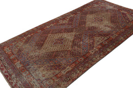 Vintage Samarkand Rug With Geometric Patterns