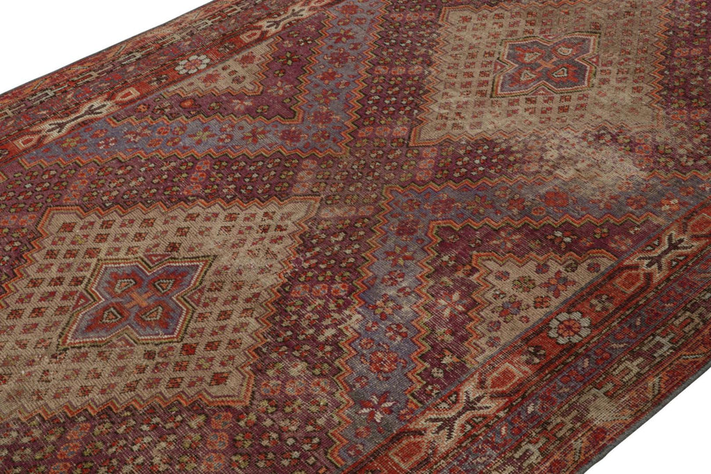 Vintage Samarkand Rug With Geometric Patterns