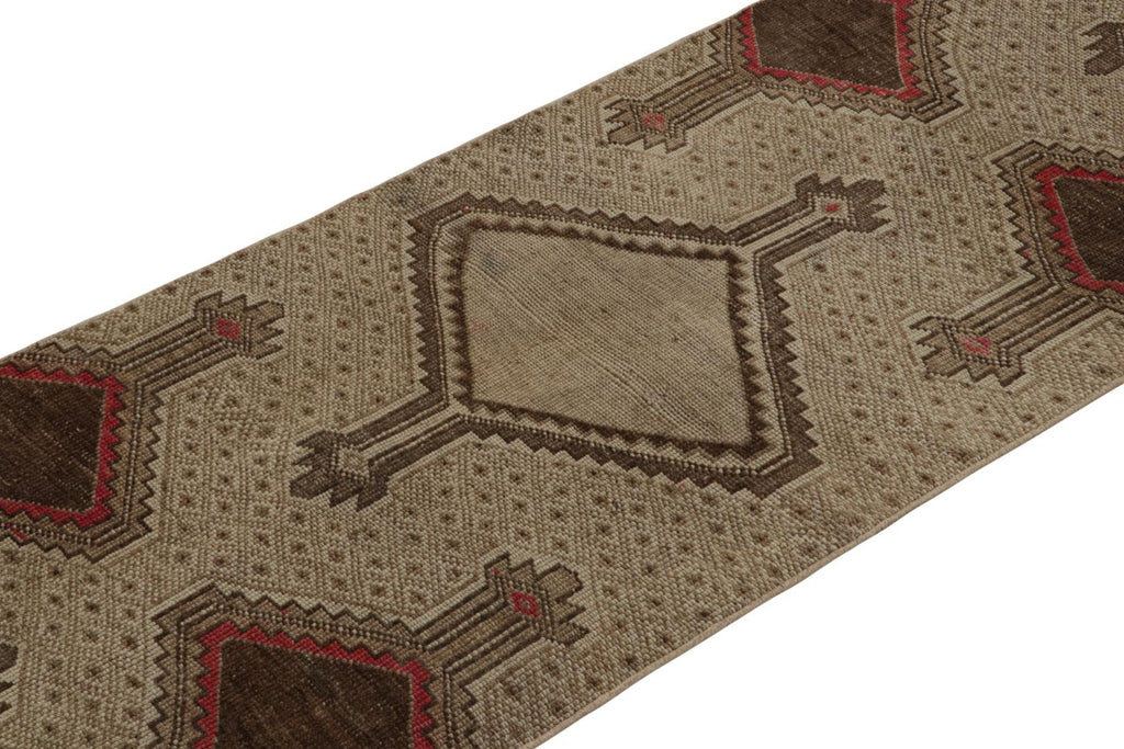 Vintage Persian Sarab Runner With Geometric Medallions 3x11