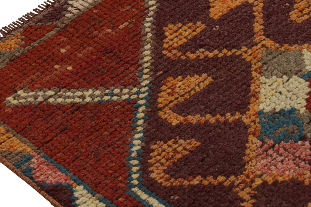 Vintage Turkish Oushak Runner Rug With Central Medallion