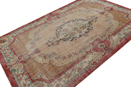 Vintage Zeki Muren European Rug With Floral Patterns