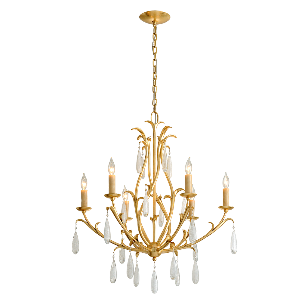 Prosecco Chandelier 35" - Gold Leaf