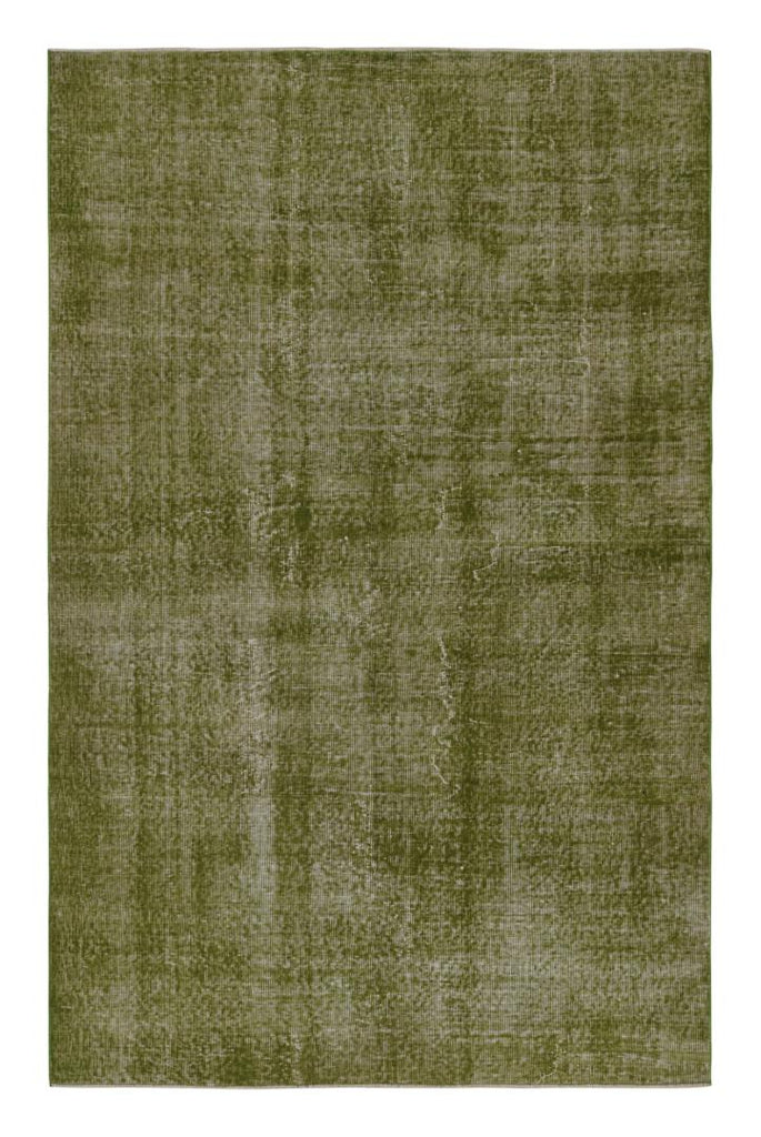 Vintage Zeki Muren Solid Rug In Chartreuse Green