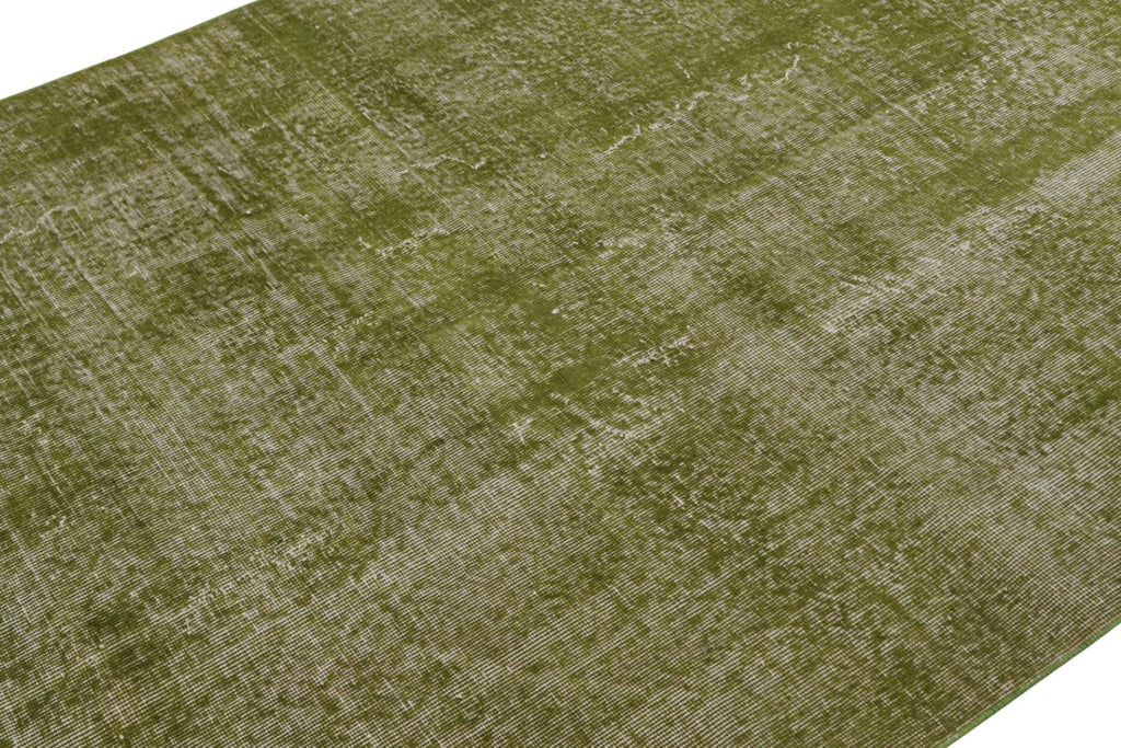 Vintage Zeki Muren Solid Rug In Chartreuse Green