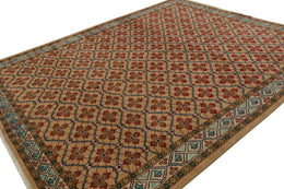 Vintage Turkish Rug With Allover Geometric Patterns 9x11