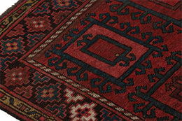 Vintage Turkish Rug With Allover Geometric Patterns 4x9