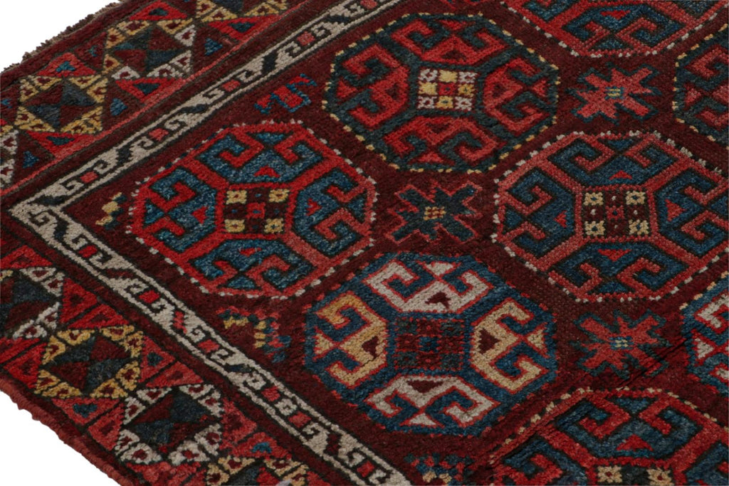 Vintage Turkish Rug With Allover Geometric Patterns 6x9